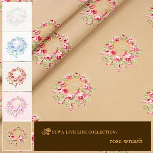 有輪商店 YUWA  シャーティング ”rose wreath” [E:Brown] / 全5色 / 生地 布 / 824933