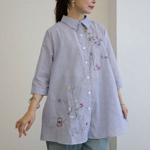 Button Shirt/Blouse Tunic 3/4 Length Sleeve [2025 NEW] S/S
