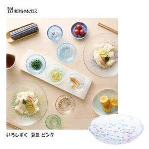 いろしずく 豆皿 ピンク 東洋佐々木ガラス   WA332 小皿 丸皿 取り皿
