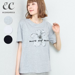 2025SS　フラワープリント ビジューTシャツ 2025新作　Economico