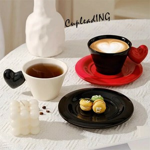 人気上昇 INSスタイル ハートモチーフ おしゃれ マグカップ セット コーヒー&ミルク兼用 家庭用食器