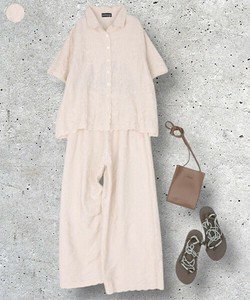 Button Shirt/Blouse Short Sleeve Shirt Wide Pants [2025 NEW]
