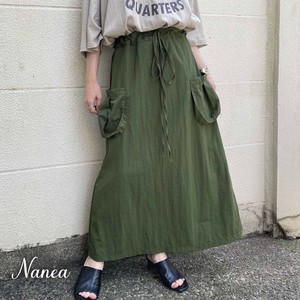 裙子 口袋 开叉 新商品 工装裙