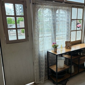 Lace Curtain Embroidery Flower Scallop 140 x 180cm