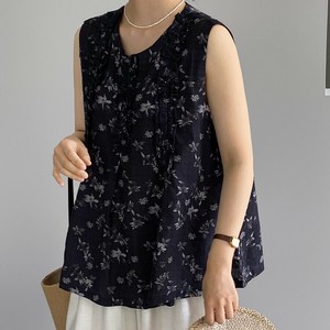 u27890 トップス レディース ベスト 花柄 ノースリーブ 韓国風 2025春夏新作