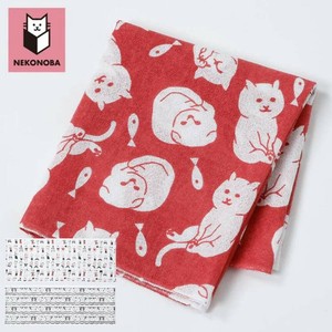 NEKONOBA 洗うとふんわりするガーゼ手ぬぐい 猫グッズ ネコ ねこ かわいい 雑貨 プレゼント