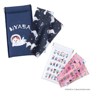 NEKONOBA バネポーチ（クリーナークロス付き）めがね ペン ケース 猫グッズ ネコ ねこ かわいい 雑貨
