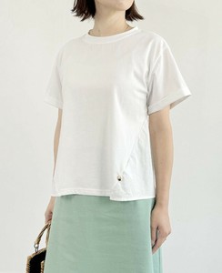 異素材ペプラムTシャツ　/コットン100％