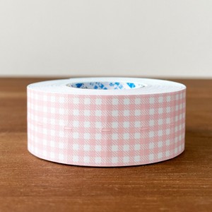 ラベラーシール ギンガムチェック ライトピンク スタンプマルシェ 日本製