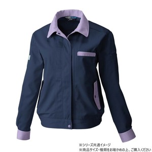 桑和 4224 レディース長袖ブルゾン Lサイズ ネイビー(1)