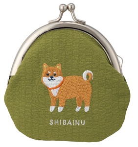 【予約販売！！6月下旬頃出荷予定！！】　刺繍ガマグチ　柴犬
