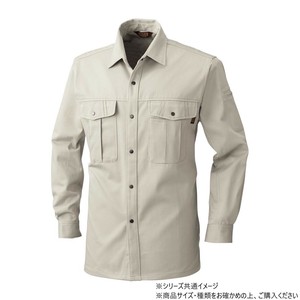 桑和 5335 長袖シャツ Mサイズ アイボリー(5)