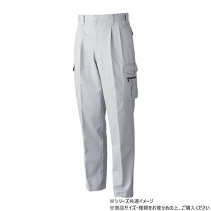 桑和 5338 ツータックカーゴパンツ 73サイズ シルバーグレー(22)