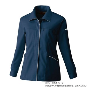 桑和 6112 レディーススモック 3Lサイズ ネイビー(1)
