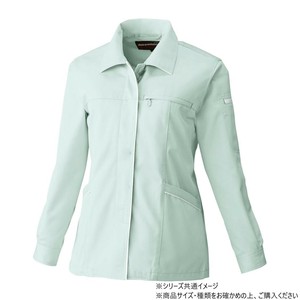 桑和 6112 レディーススモック 4Lサイズ モスグリーン(107)