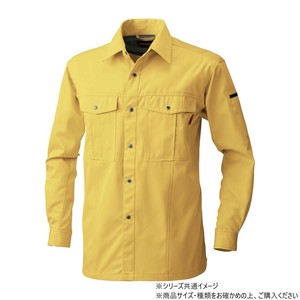 桑和 6115 長袖シャツ Mサイズ マスタード(92)