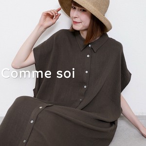 ■comme soi (コムソワ)■ シャツ襟ワンピース  2025SS人気