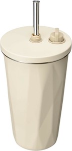 和平フレイズ ストロー付 タンブラー 570ml アイボリー 2WAY 保温 保冷 ステンレス 真空