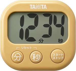 タニタ 抗菌でか見えタイマー TD-429 YL マスタードイエロー キッチンタイマー 抗菌