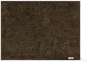 オカトー Mellow バスマット 45×60cm 二つ折り BR ブラウン 吊り式パッケージ