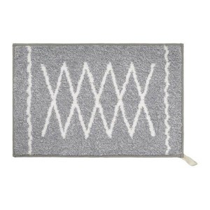 オカトー fuwary バスマット40×60cm クロスグレー 浴用用品 抗菌加工 消臭 洗濯OK