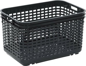 和泉化成 タフバスケット角2型 BK ブラック バスケット 持ち手 メッシュ アウトドア 小物収納