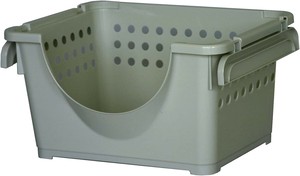 平和工業 スタッキングバスケット浅型（前開き）MBE 収納 スタッキングバスケット バスケット 浅型