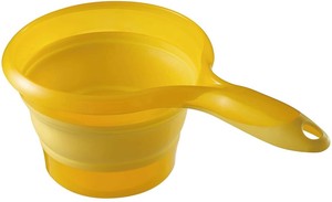 伊勢藤 折りたためる ソフト手おけ 黄色 風呂おけ 4966149523045 イエロー 1.2L