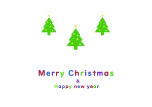 クリスマスカード　星のツリー