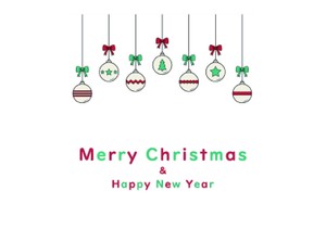 クリスマスカード　オーナメントボール