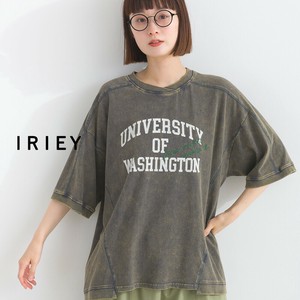 20/-OE天竺 スノーウォッシュ ロゴプリント + 刺繍 Tシャツ 【 2025春夏新作 】