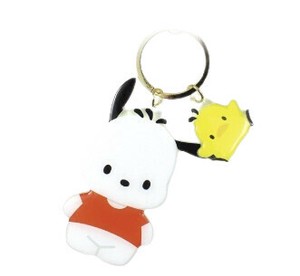 8月入荷予定　サンリオキャラクターズ　ダイカットツインキーホルダー　ポチャッコ