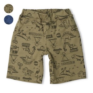 Kids' Short Pant Dinosaur 100% Cotton 5/10 length