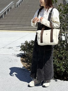 Tote Bag 2Way Pocket Back Square