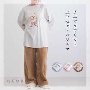 【2025秋冬新作】【10月入荷予定】【予約販売】ロゴプリント上下セット　お部屋時間