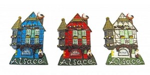 【フランスより直輸入】マグネット　ALSACE　アルザス　木組みの建物