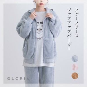 【10月入荷予定】【予約販売】【2025冬物新作】ファーフリースジップアップパーカー