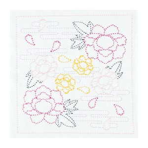 刺し子キット『春霞の牡丹』花ふきん SK-491