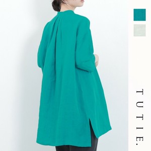 束腰外衣 立领 麻 衬衫