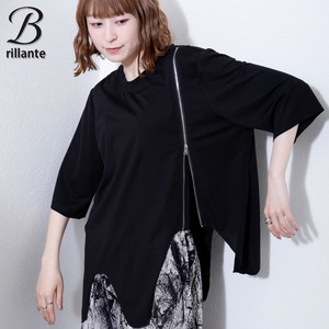 裾波々ジップデザインTシャツ 人気デザイン半袖バージョン 2025新作 BRILLANTE（197717）