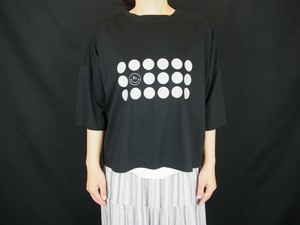「綿シルケット＋スマイルドットプリント」ビッグティーシャツ2025春夏新作