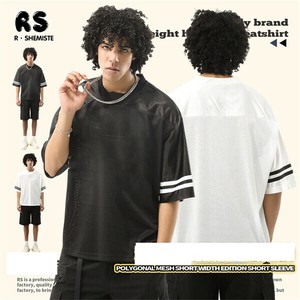 P21700 2025春夏新作トップス 半袖 韓国風 メンズ 男 Tシャツ ストライプ 吸水通気