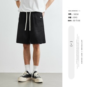 P21715 ハーフパンツ ボトムス 2025春夏新作 パンツ 韓国風  ワイド カジュアル メンズ 無地