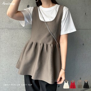 Tank 2Way Sleeveless Peplum