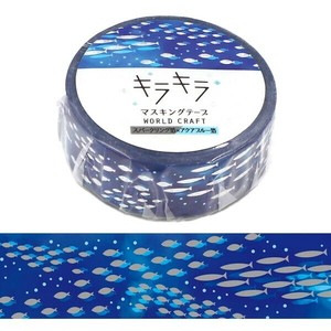 WORLD CRAFT Washi Tape Kira-Kira Masking Tape Aquarium