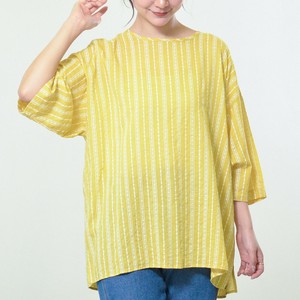 Button Shirt/Blouse Stripe 6/10 length