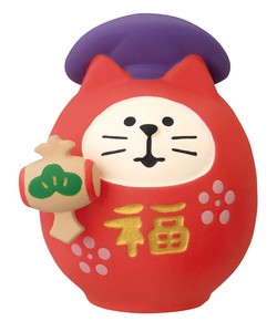 Animal Ornament Lucky Cat Daruma [Expected Mid October]