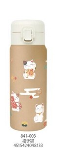 Water Bottle Beckoning Cat One Push 350ml