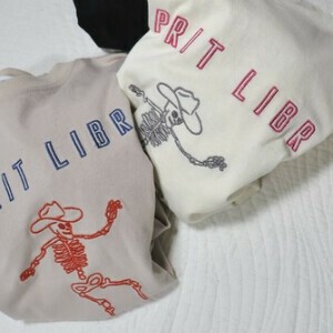 天竺スケルトン刺繍クルー（skeleton embroidery crew）2025SS