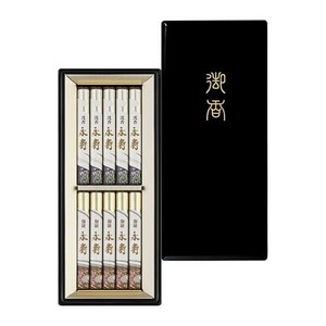 日本香堂 永寿 二種香(沈香永寿・伽羅永寿)塗箱短寸10入 22070